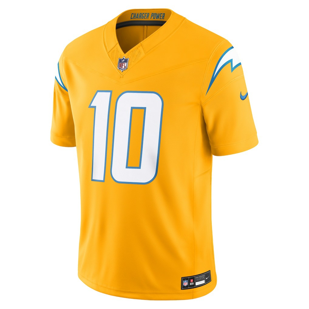 Justin Herbert Los Angeles Chargers Alternate Charger Power Vapor F.U.S.E. Limited Jersey - Gold online