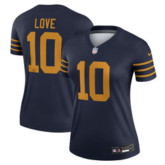 Jordan Love Green Bay Packers Women's The 1923 Classic Legend Player Dri-FIT Top - Navy cheap