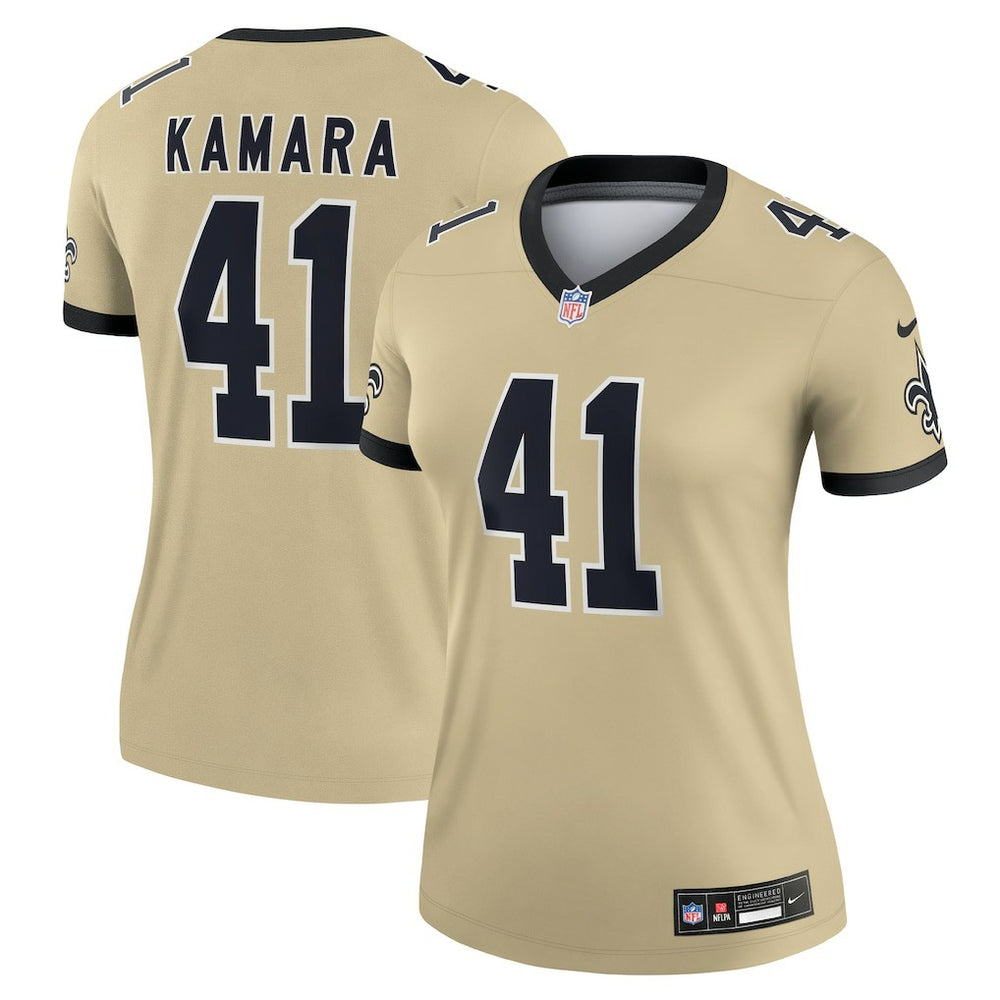 Alvin Kamara New Orleans Saints Women's Gameday Golds Alternate Legend Player Performance Top - Gold sale