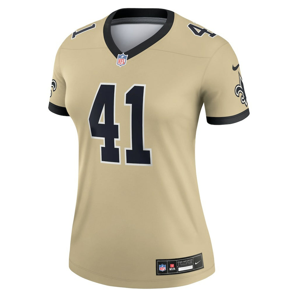 Alvin Kamara New Orleans Saints Women's Gameday Golds Alternate Legend Player Performance Top - Gold sale