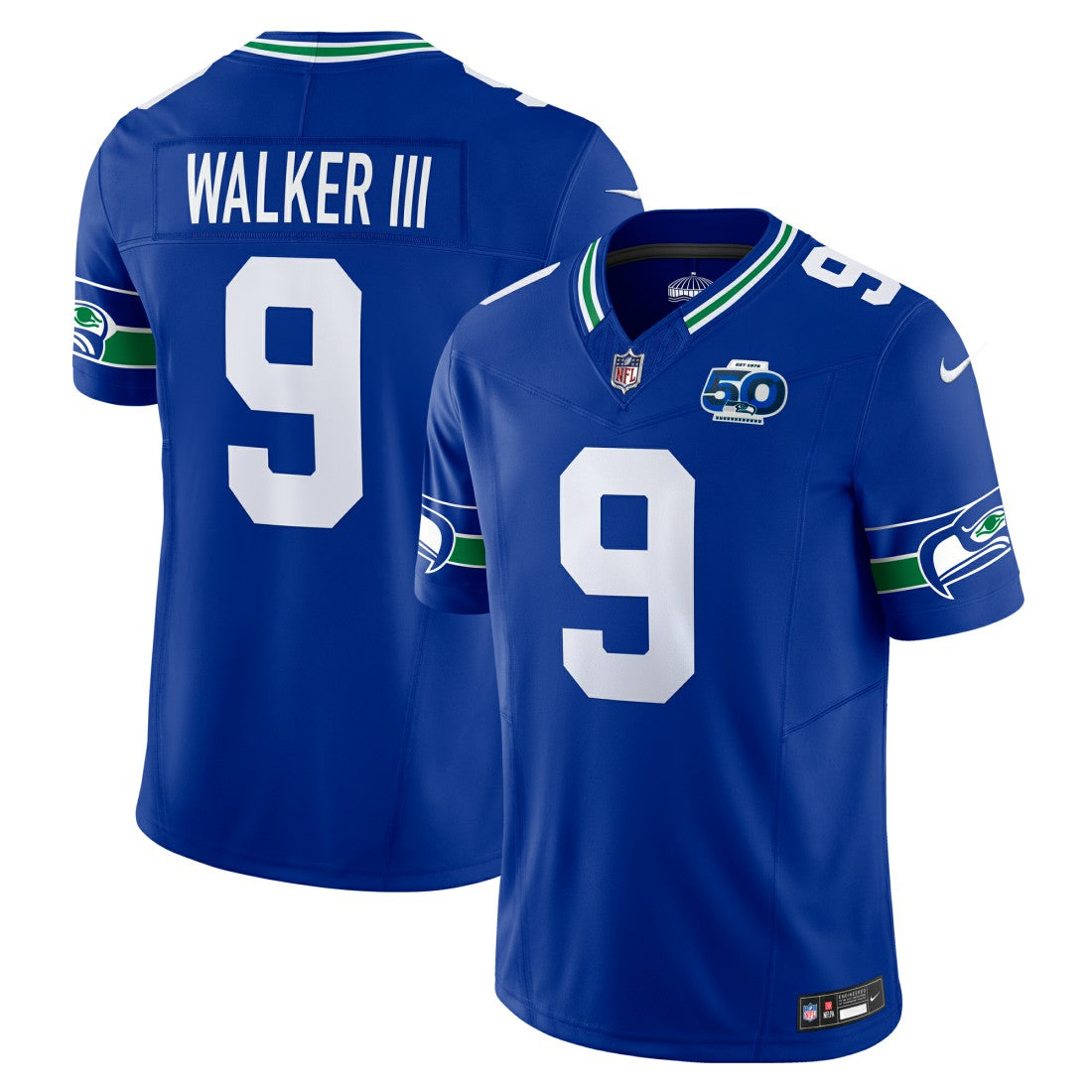 Kenneth Walker III Seattle Seahawks 50th Season Vapor F.U.S.E. Limited Jersey - Royal for sale
