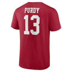 Brock Purdy San Francisco 49ers Player Icon T-Shirt - Scarlet on sale