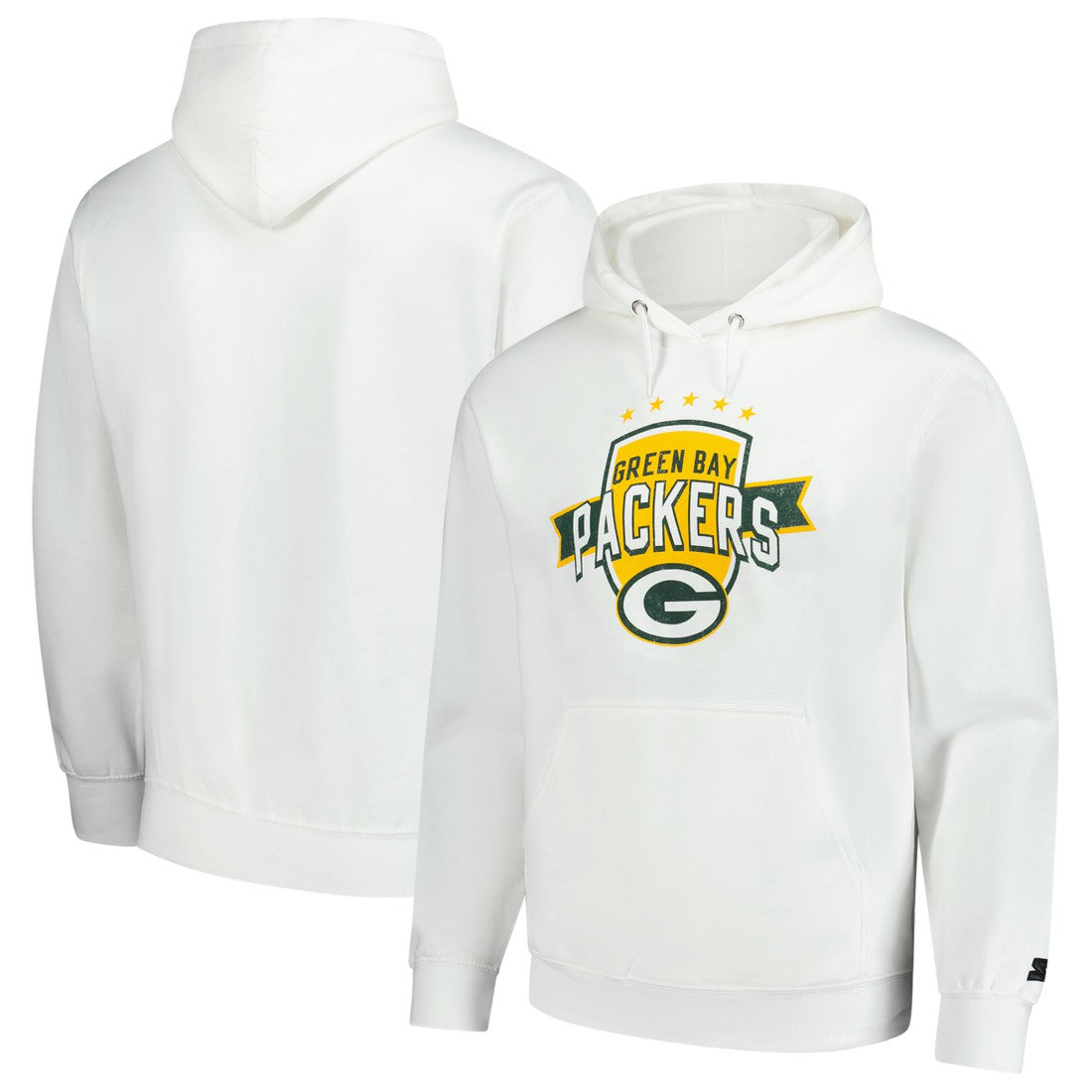 Green Bay Packers Starter Vintage Pullover Hoodie - White sale