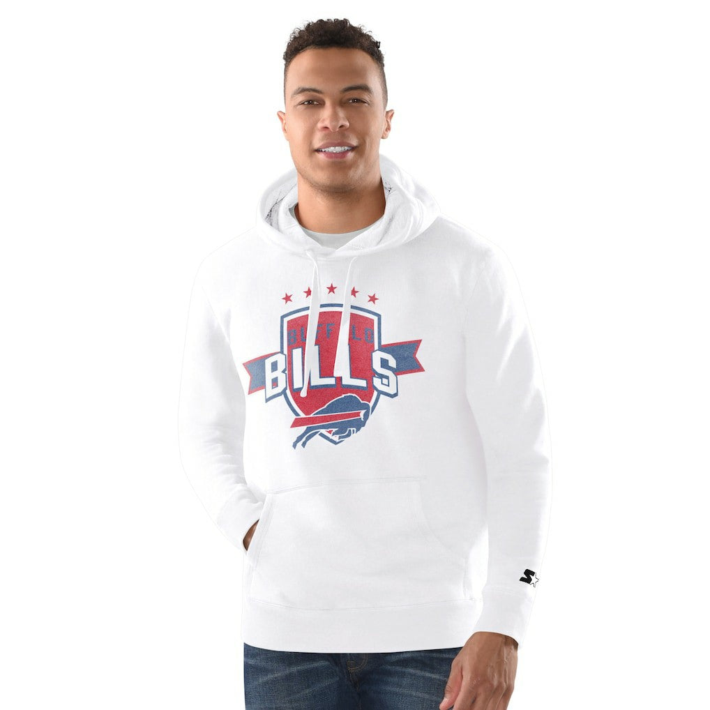 Buffalo Bills Starter Vintage Pullover Hoodie - White cheap