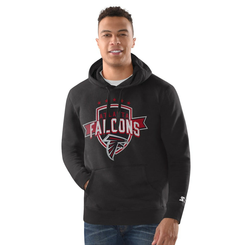 Atlanta Falcons Starter Vintage Pullover Hoodie - Black outlet
