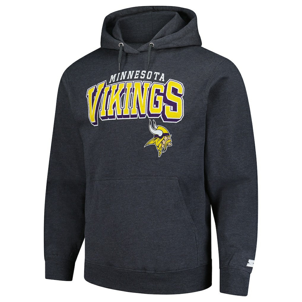 Minnesota Vikings Starter Vintage Pullover Hoodie - Charcoal cheap
