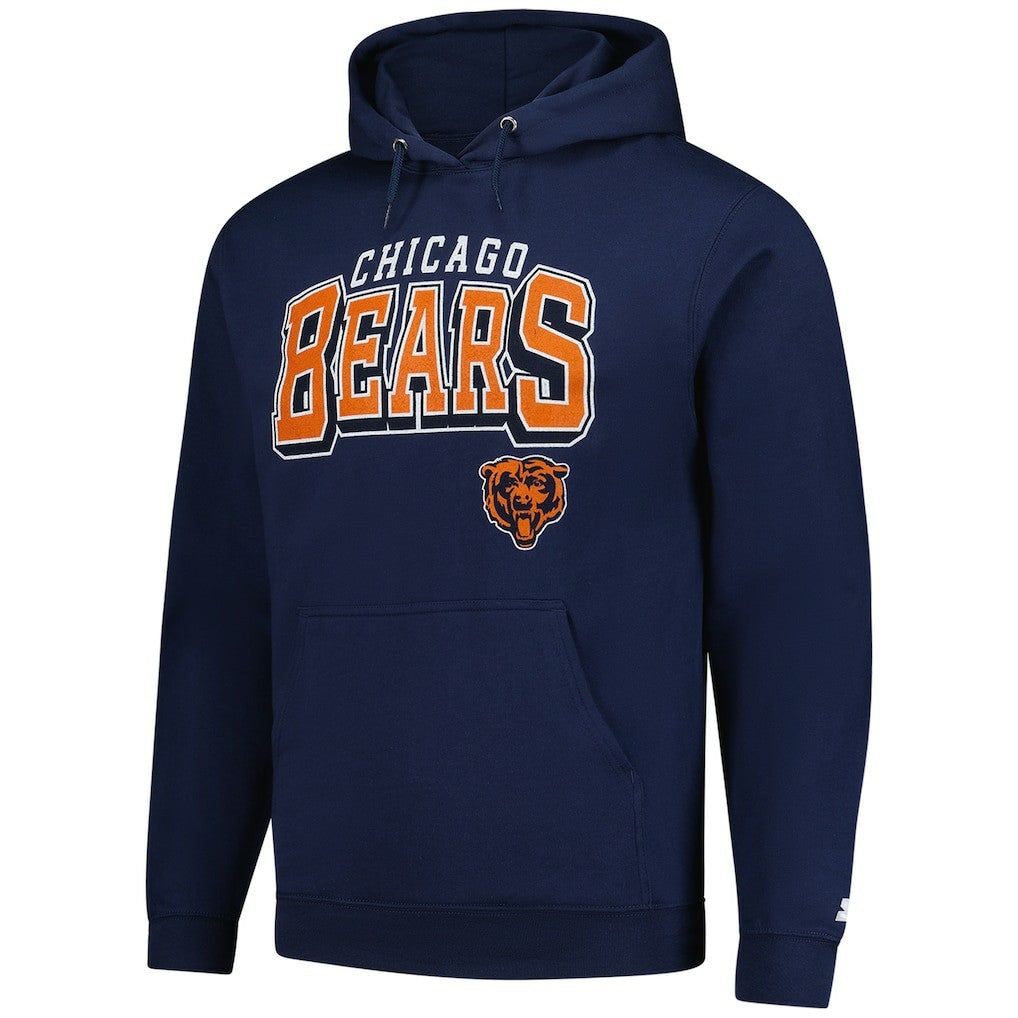 Chicago Bears Starter Vintage Pullover Hoodie - Navy cheap