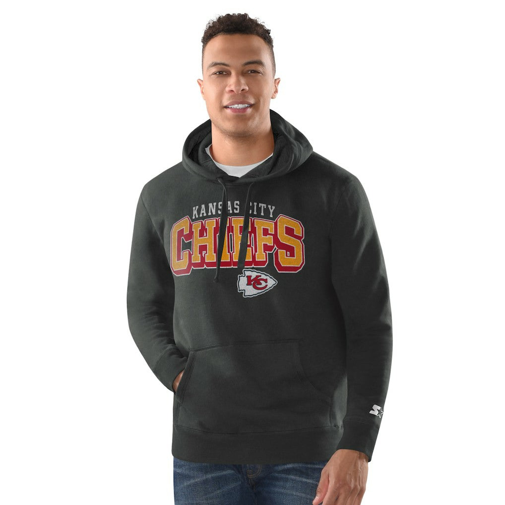 Kansas City Chiefs Starter Vintage Pullover Hoodie - Charcoal sale