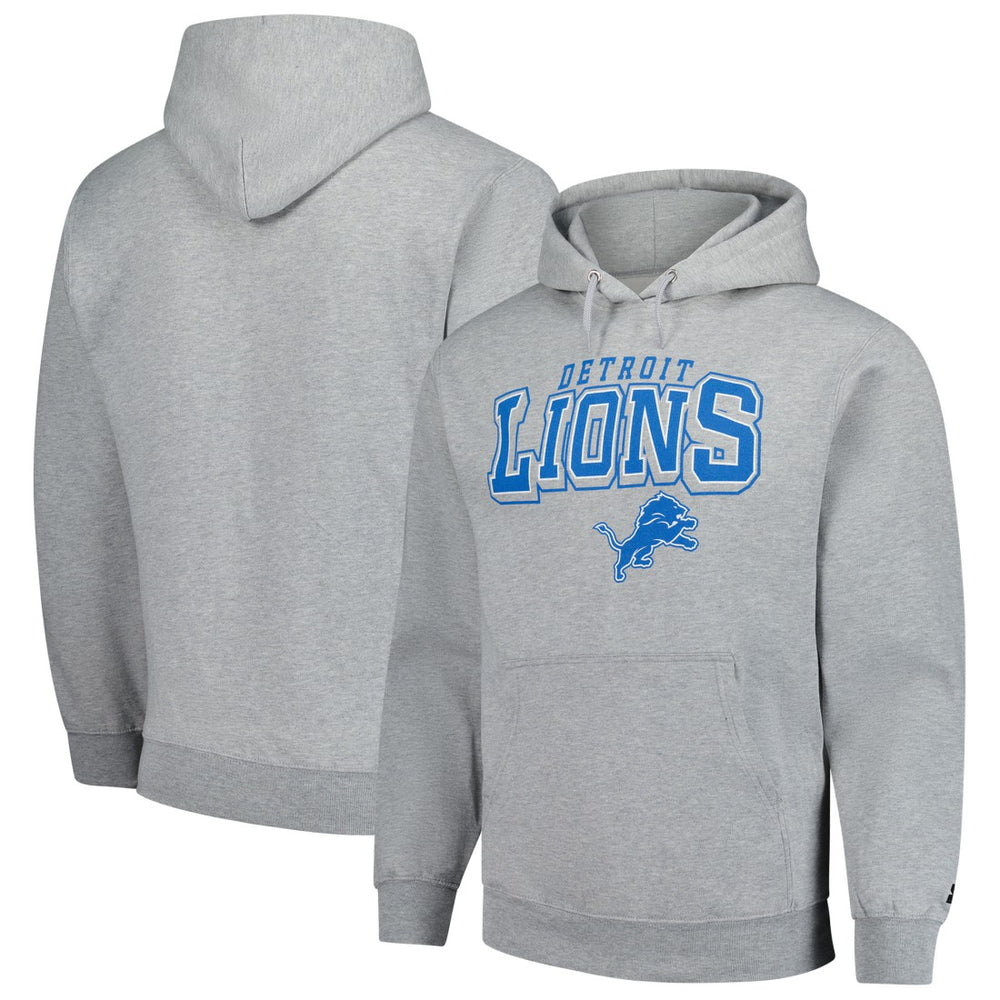 Detroit Lions Starter Vintage Pullover Hoodie - Heather Gray outlet