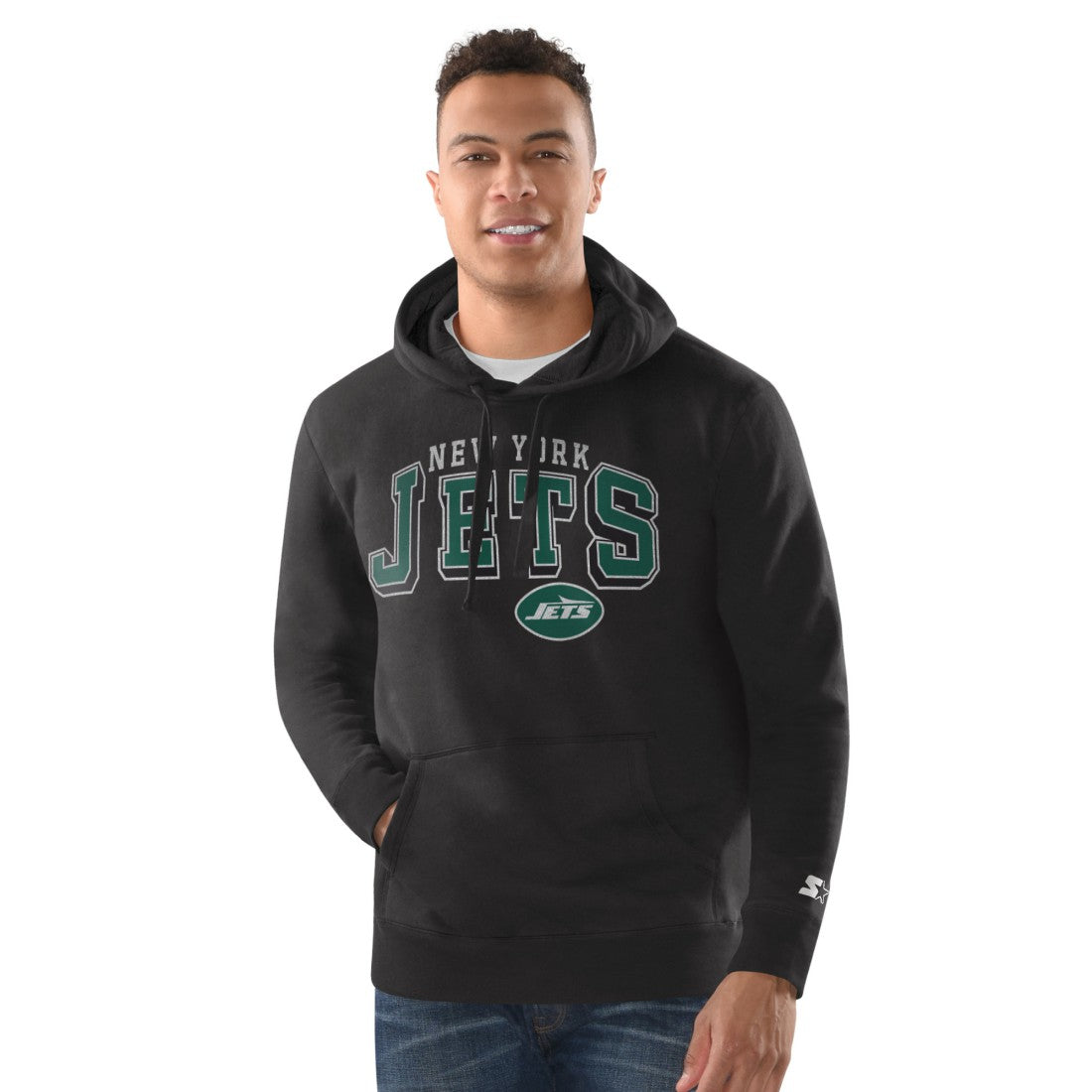 New York Jets Starter Vintage Pullover Hoodie - Charcoal sale