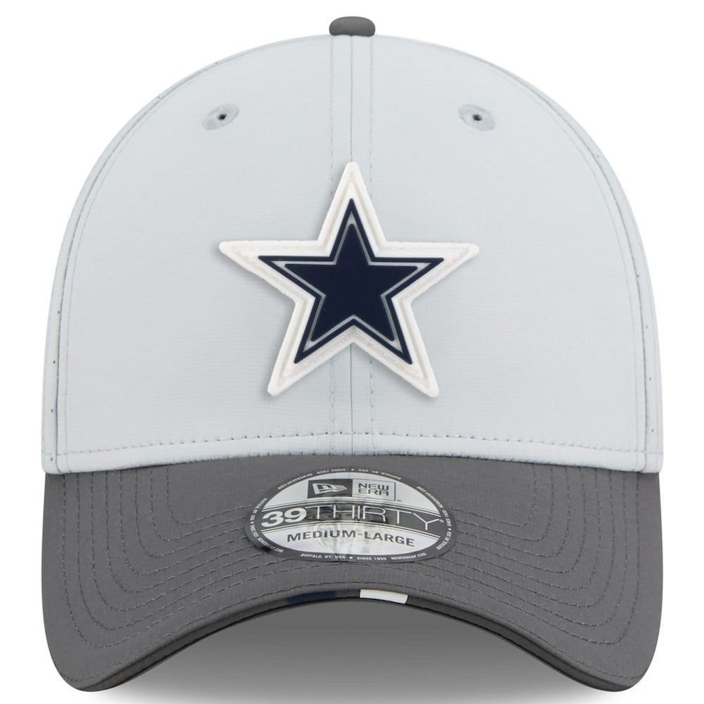 Dallas Cowboys New Era 2025 NFL Training Camp 39THIRTY Flex Hat - Gray/Graphite for sale