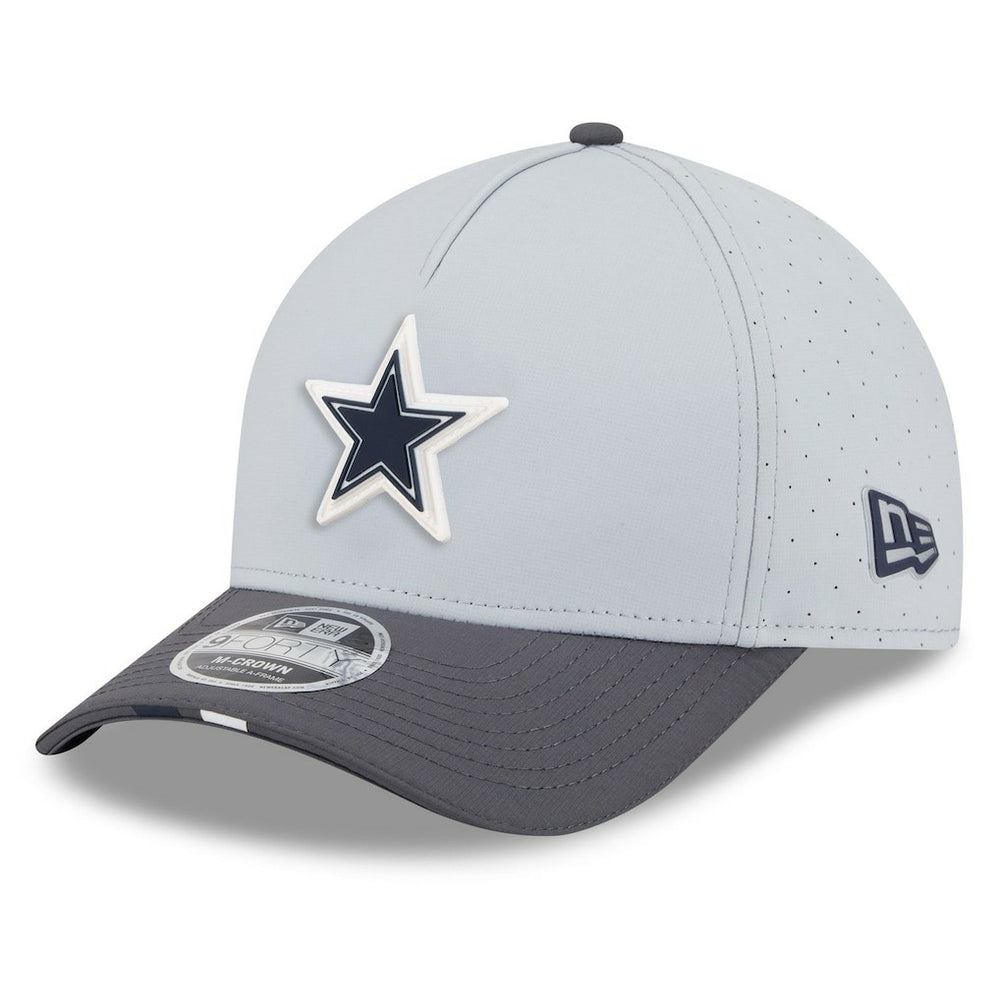Dallas Cowboys New Era 2025 NFL Training Camp A-Frame 9FORTY Adjustable Hat - Gray/Graphite outlet