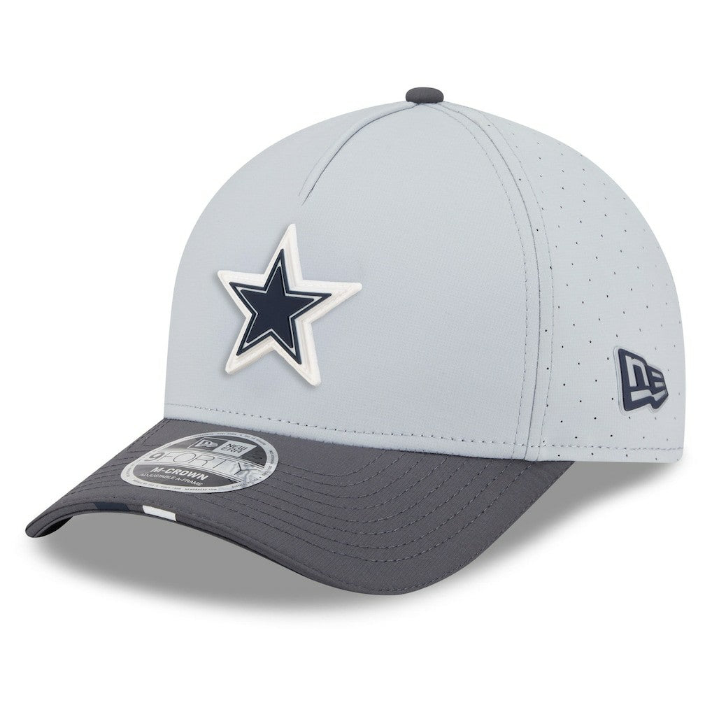 Dallas Cowboys New Era 2025 NFL Training Camp A-Frame 9FORTY Adjustable Hat - Gray/Graphite outlet