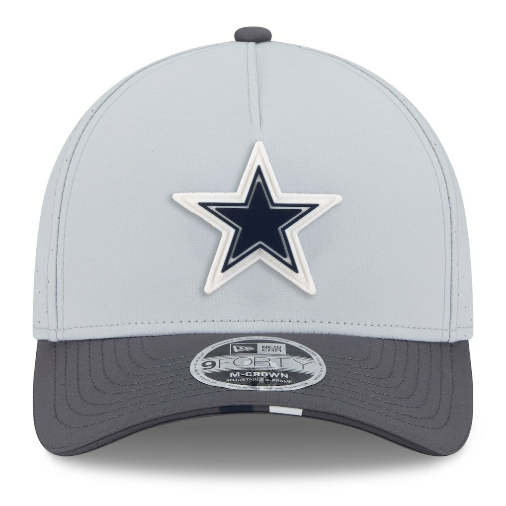 Dallas Cowboys New Era 2025 NFL Training Camp A-Frame 9FORTY Adjustable Hat - Gray/Graphite outlet