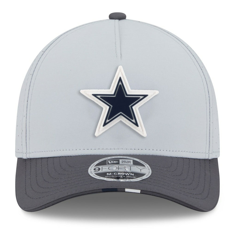 Dallas Cowboys New Era 2025 NFL Training Camp A-Frame 9FORTY Adjustable Hat - Gray/Graphite outlet