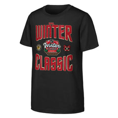Chicago Blackhawks Youth 2025 NHL Winter Classic Game Day T-Shirt - Black T-shirts