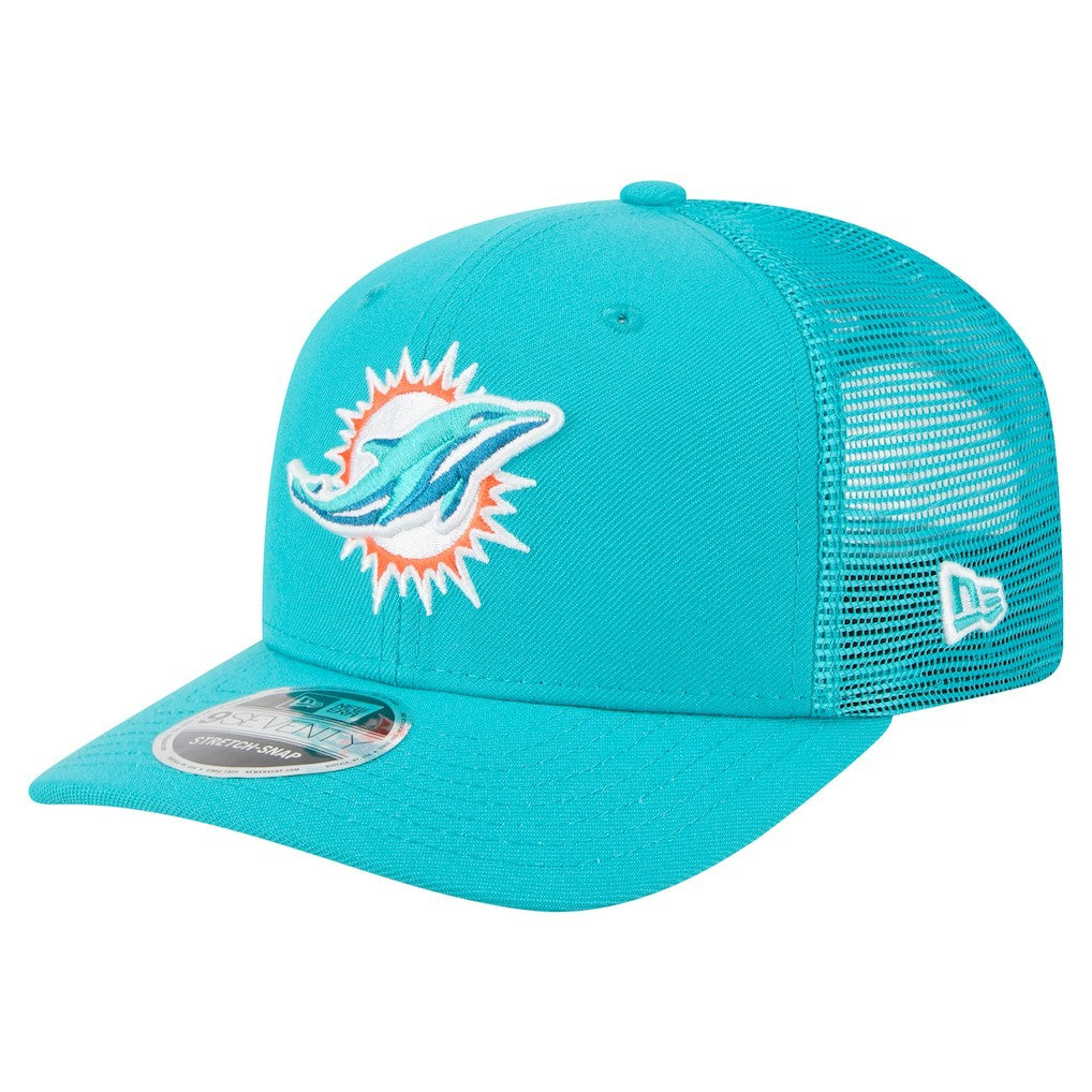 Miami Dolphins New Era Team Collection 9SEVENTY Stretch-Snap Adjustable Hat - Aqua discount