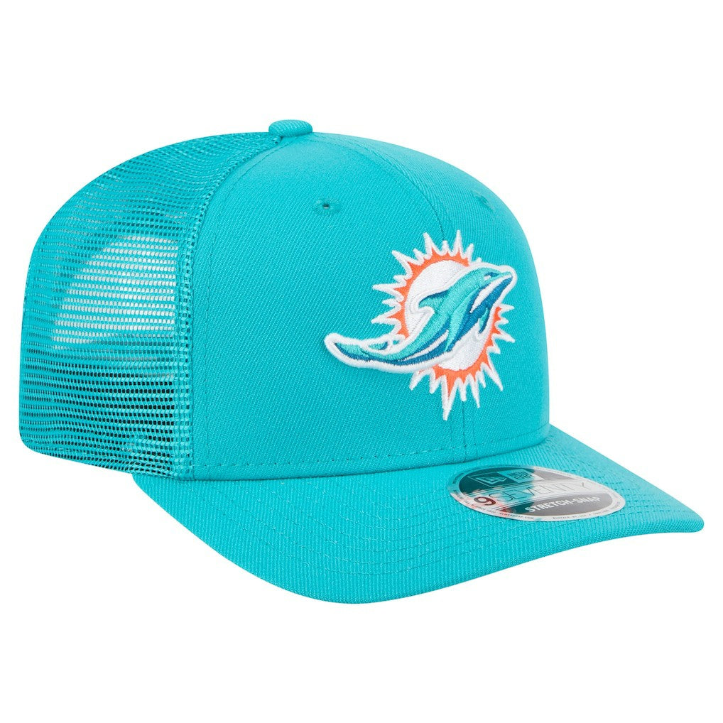 Miami Dolphins New Era Team Collection 9SEVENTY Stretch-Snap Adjustable Hat - Aqua discount