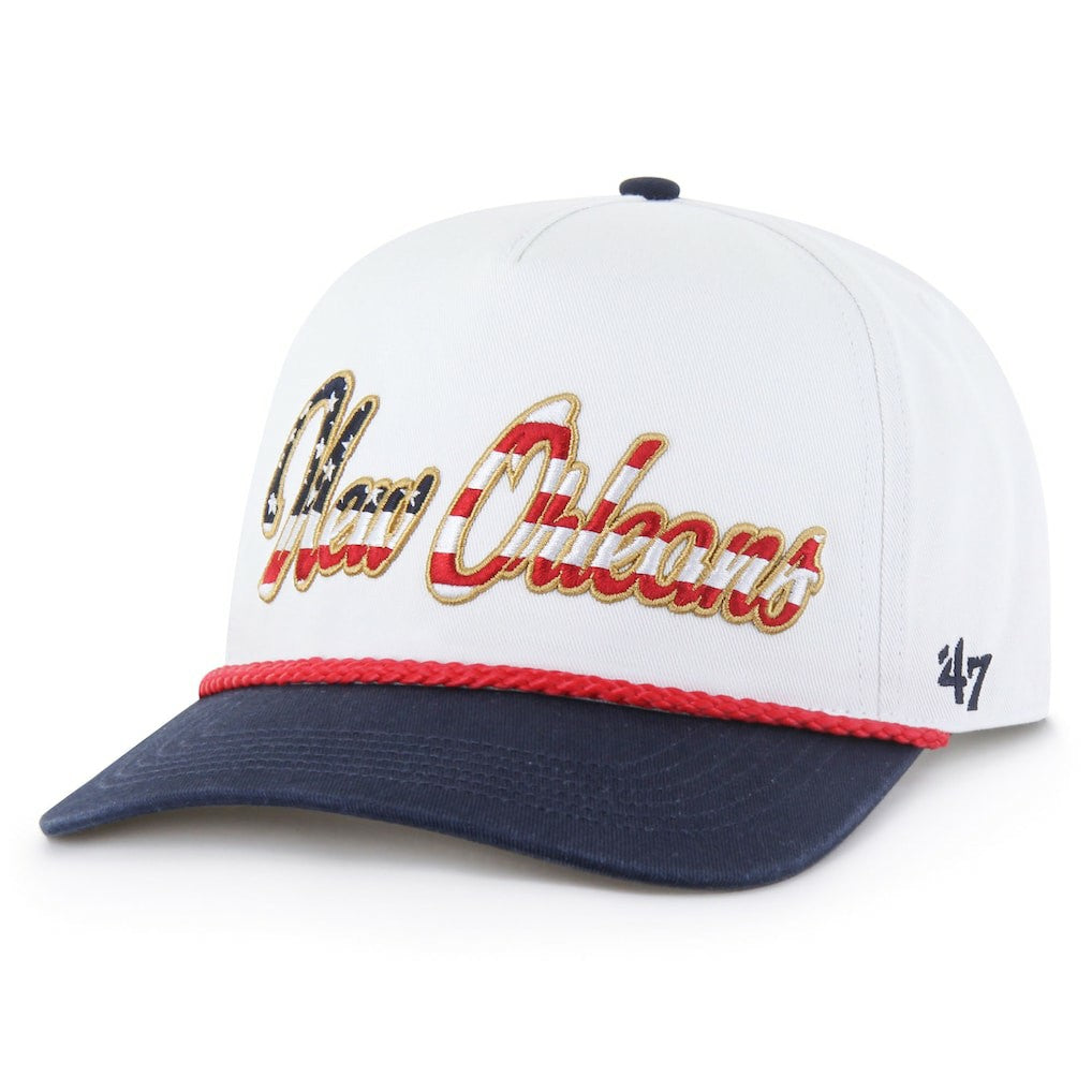 New Orleans Saints '47 Patriotic Overhand Hitch Adjustable Hat - White for sale