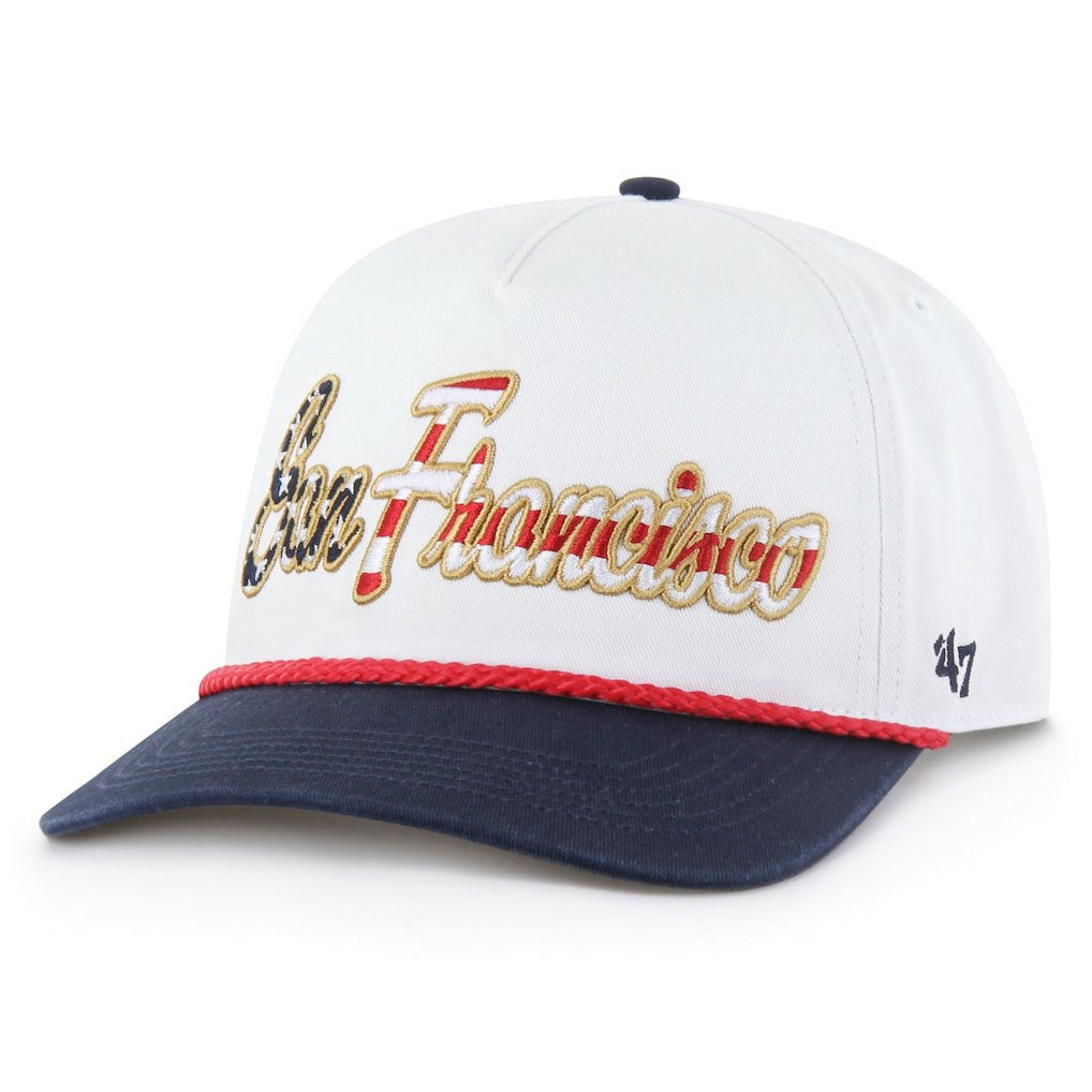 San Francisco 49ers '47 Patriotic Overhand Hitch Adjustable Hat - White cheap