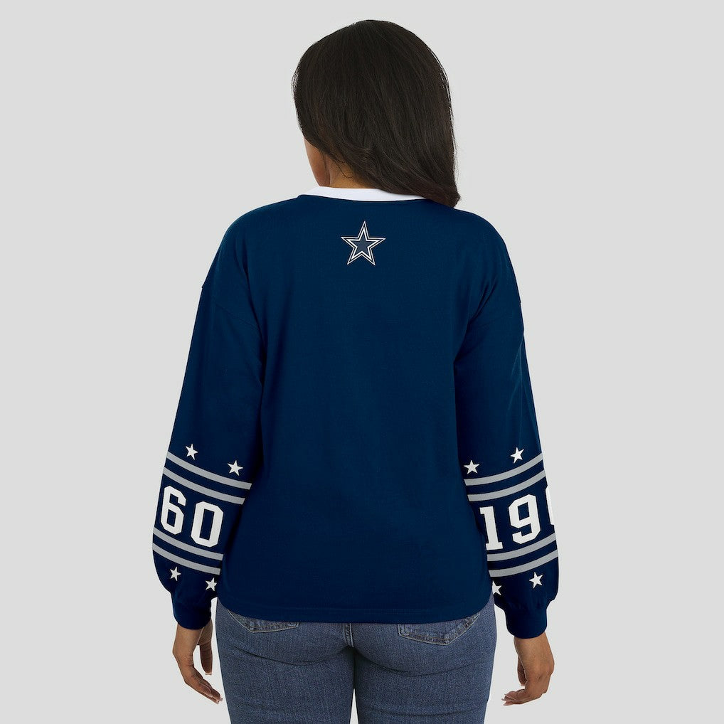 Dallas Cowboys WEAR by Erin Andrews Women's Sport Long-Sleeve T-Shirt - Navy online