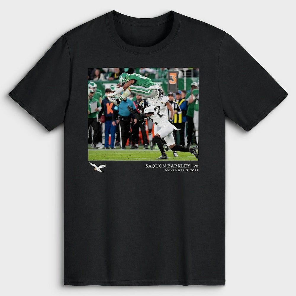 Saquon Barkley Philadelphia Eagles NFL Flash Features Week 9 T-Shirt - Black outlet