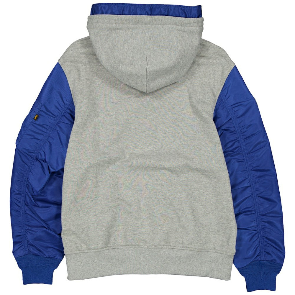Chicago Cubs x Alpha Industries Full-Zip Hoodie Jacket Heather Gray/Royal