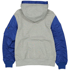 Chicago Cubs x Alpha Industries Full-Zip Hoodie Jacket Heather Gray/Royal