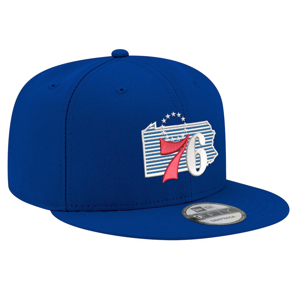 Philadelphia 76ers State Pride 9FIFTY Snapback Hat - Royal online