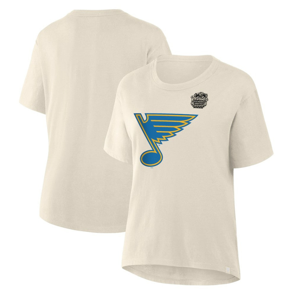 St. Louis Blues Fanatics Women's 2025 Winter Classic Primary Logo T-Shirt - Cream T-shirts