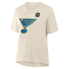 St. Louis Blues Fanatics Women's 2025 Winter Classic Primary Logo T-Shirt - Cream T-shirts