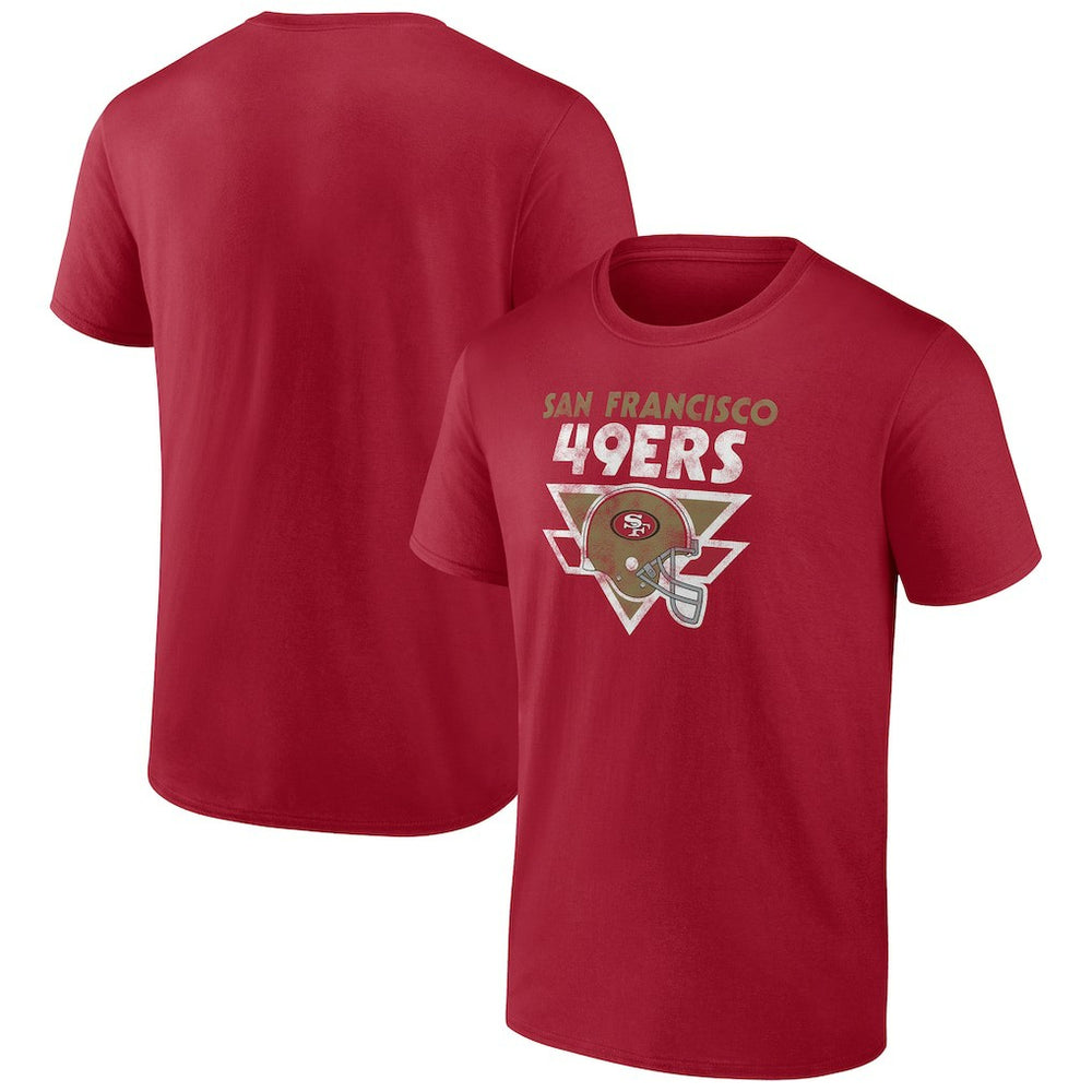 San Francisco 49ers Retro Helmet T-Shirt - Scarlet cheap