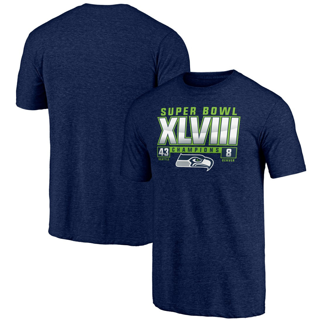 Seattle Seahawks Vintage Tri-Blend T-Shirt - College Navy online