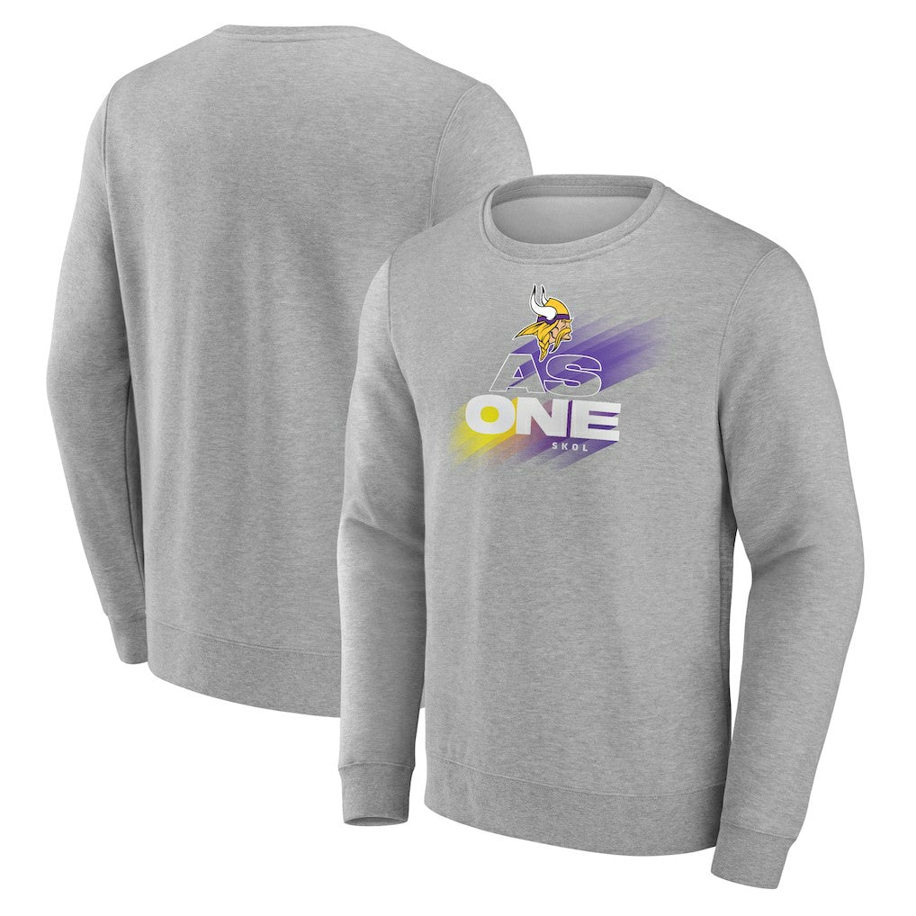 Minnesota Vikings As One Skol Pullover Sweatshirt - Gray on sale