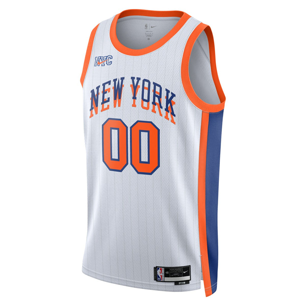 New York Knicks Unisex 2024/25 Custom Swingman Jersey - City Edition - White on sale