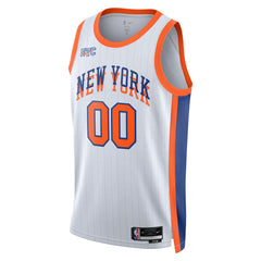 New York Knicks Unisex 2024/25 Custom Swingman Jersey - City Edition - White on sale