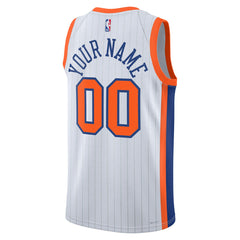 New York Knicks Unisex 2024/25 Custom Swingman Jersey - City Edition - White on sale