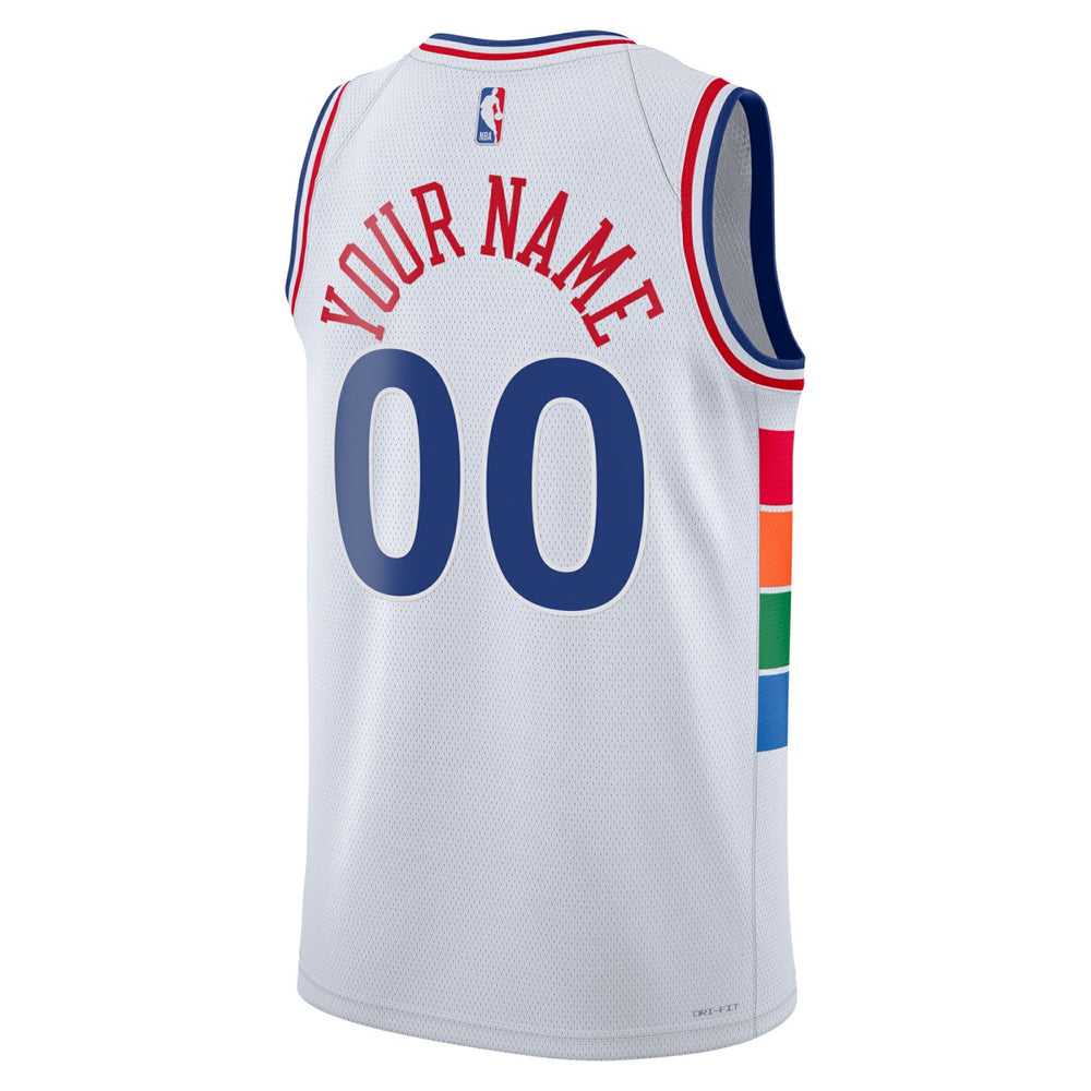 Philadelphia 76ers Unisex 2024/25 Custom Swingman Jersey - City Edition - White sale