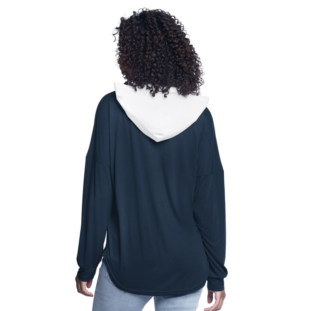 Minnesota Timberwolves G-III 4Her by Carl Banks Women's Bench Player Oversized Long Sleeve Hooded Top - Navy online