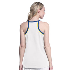 Golden State Warriors G-III 4Her by Carl Banks Women's Curveball Racerback Scoop Neck Slub Tank Top sale - White for sale