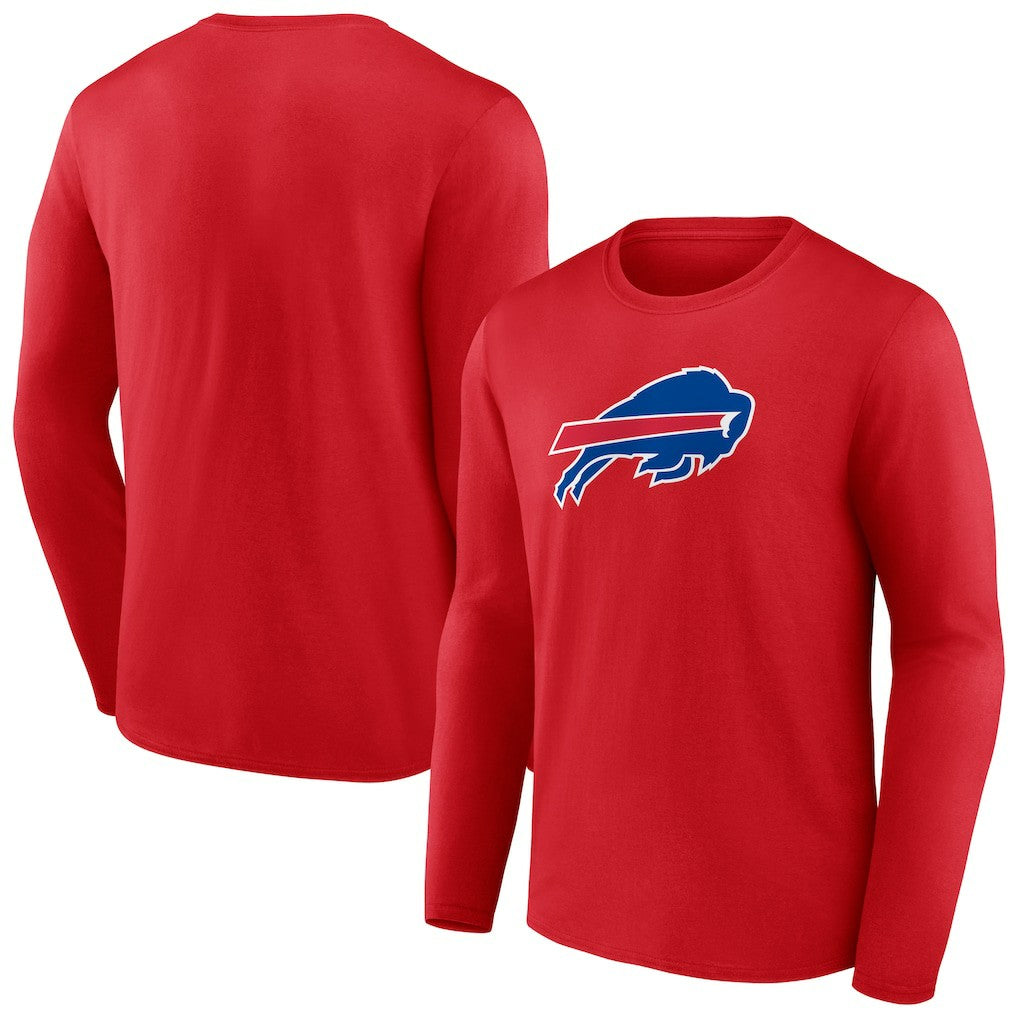 Buffalo Bills Primary Logo Long Sleeve T-Shirt - Red for sale