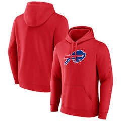 Buffalo Bills Primary Logo Pullover Hoodie - Red on sale