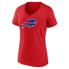 Buffalo Bills Women's Primary Logo V-Neck T-Shirt - Red discount