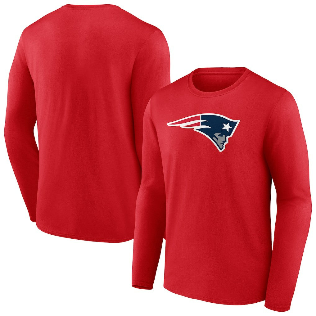 New England Patriots Primary Logo Long Sleeve T-Shirt - Red discount
