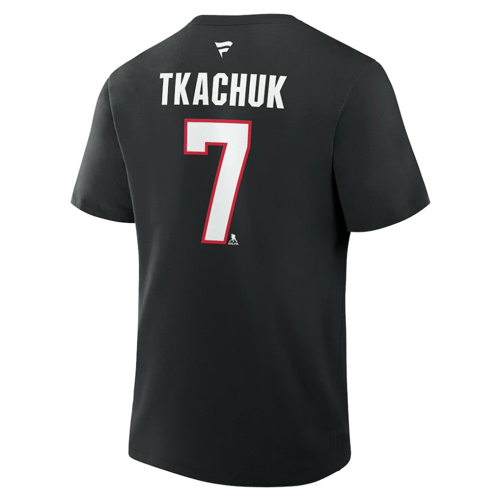 Brady Tkachuk Ottawa Senators Fanatics Authentic Stack Name & Number T-Shirt - Black T-shirts