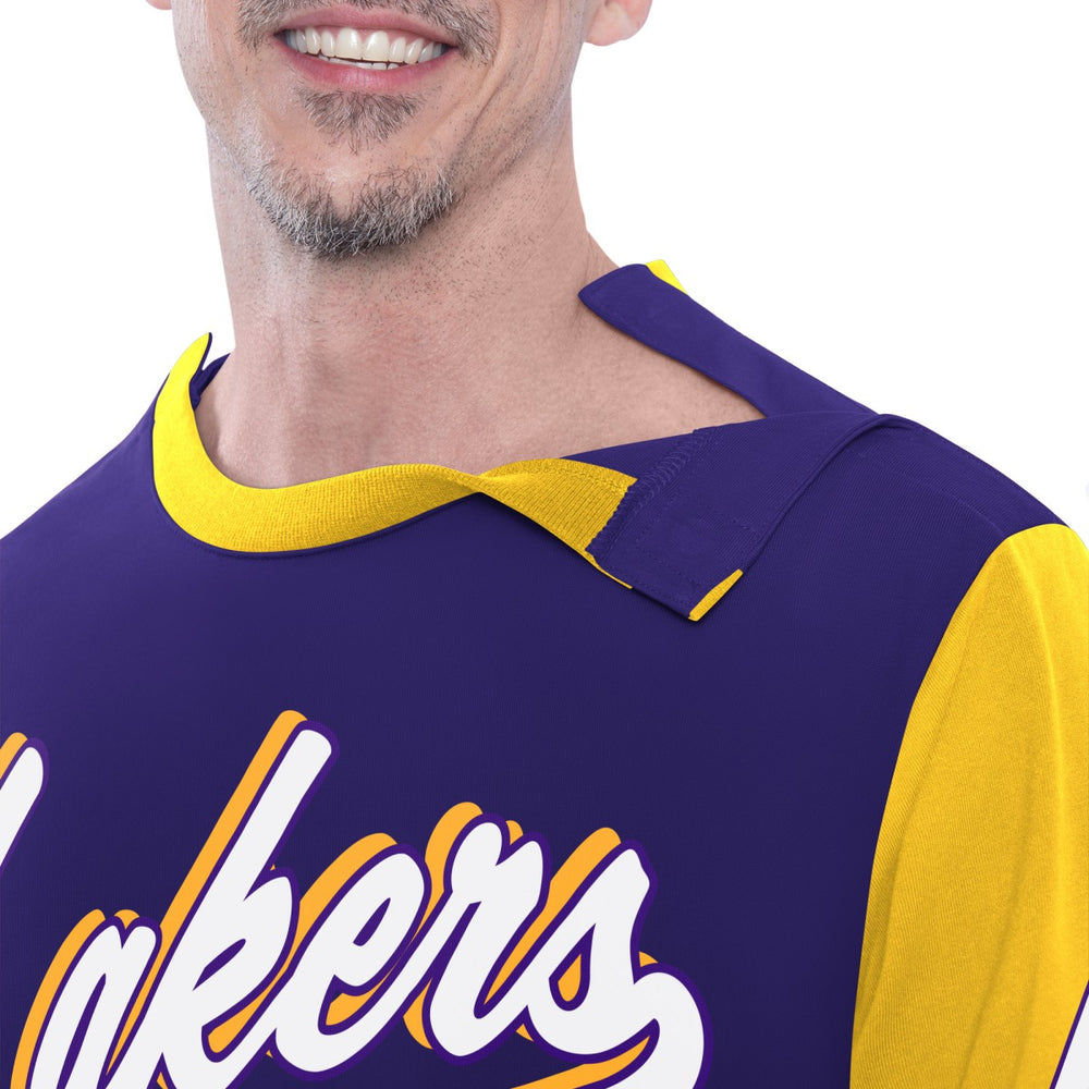 Los Angeles Lakers G-III Sports by Carl Banks Adaptive Rugby Long Sleeve Top - Purple cheap
