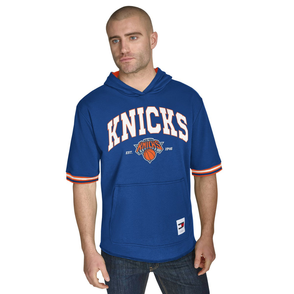 New York Knicks Tommy Jeans Paul French Terry Short Sleeve Pullover Hoodie - Blue shop