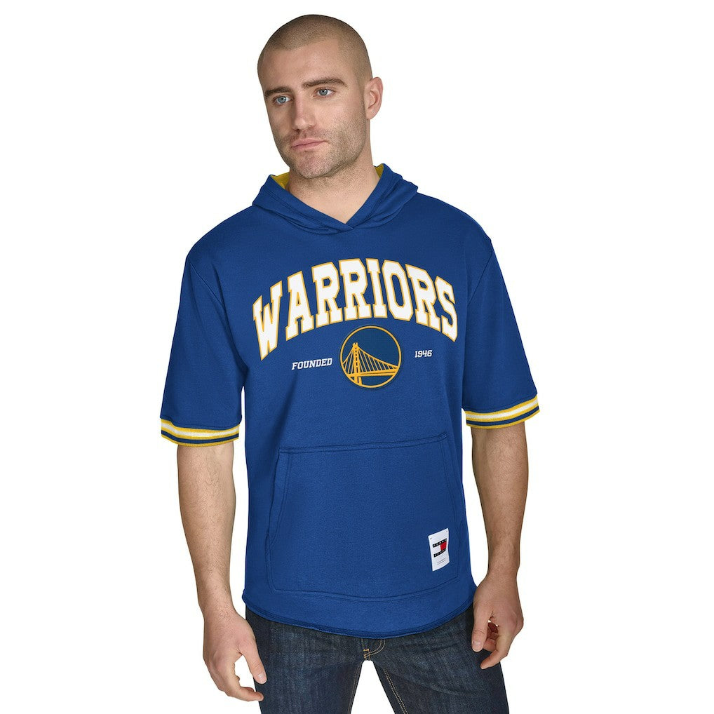 Golden State Warriors Tommy Jeans Paul French Terry Short Sleeve Pullover Hoodie sale - Royal shop