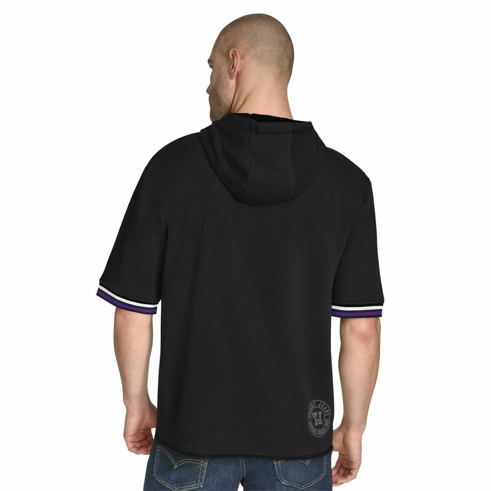 Sacramento Kings Tommy Jeans Paul French Terry Short Sleeve Pullover Hoodie - Black on sale