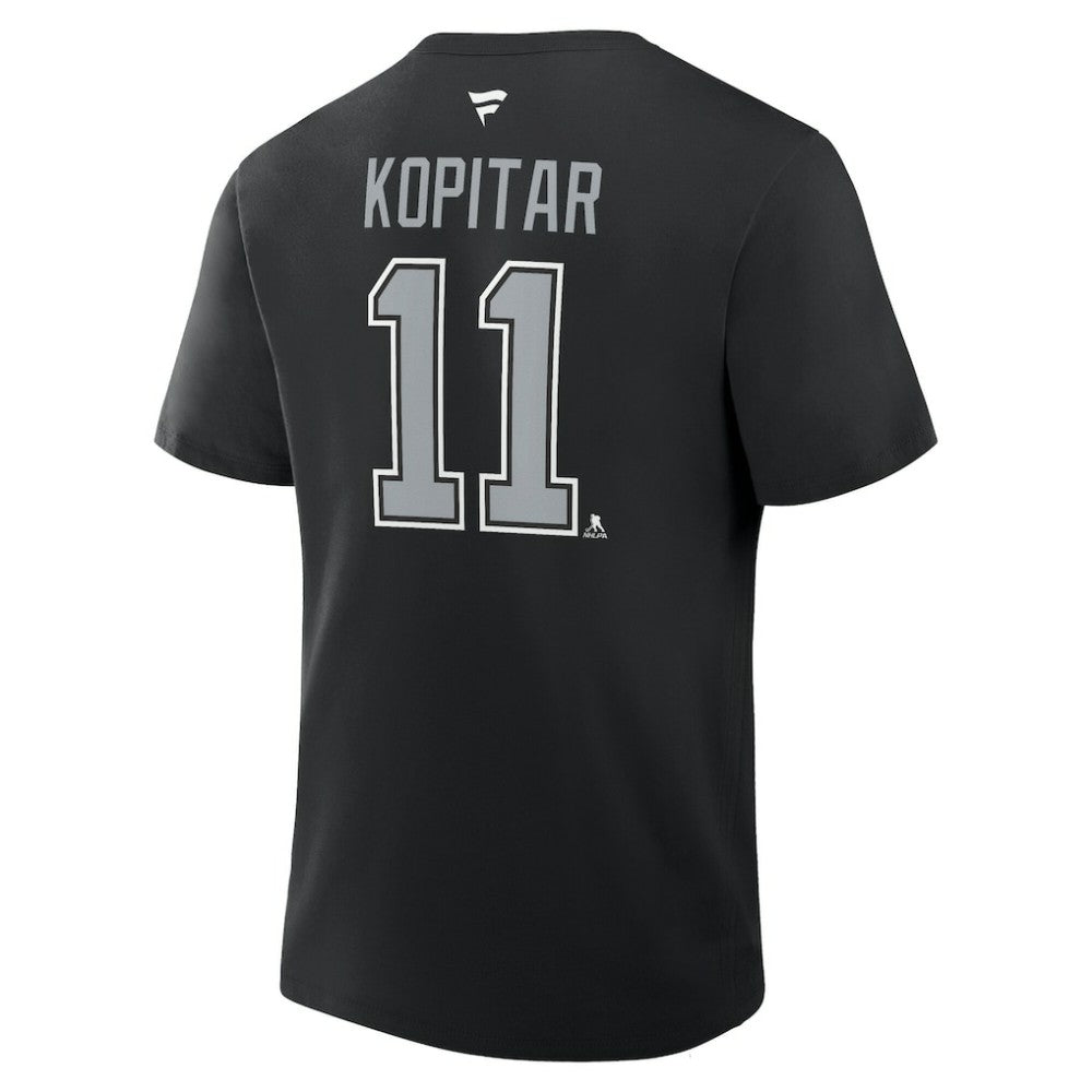 Anze Kopitar Los Angeles Kings Fanatics Authentic Stack Name & Number T-Shirt - Black T-shirts